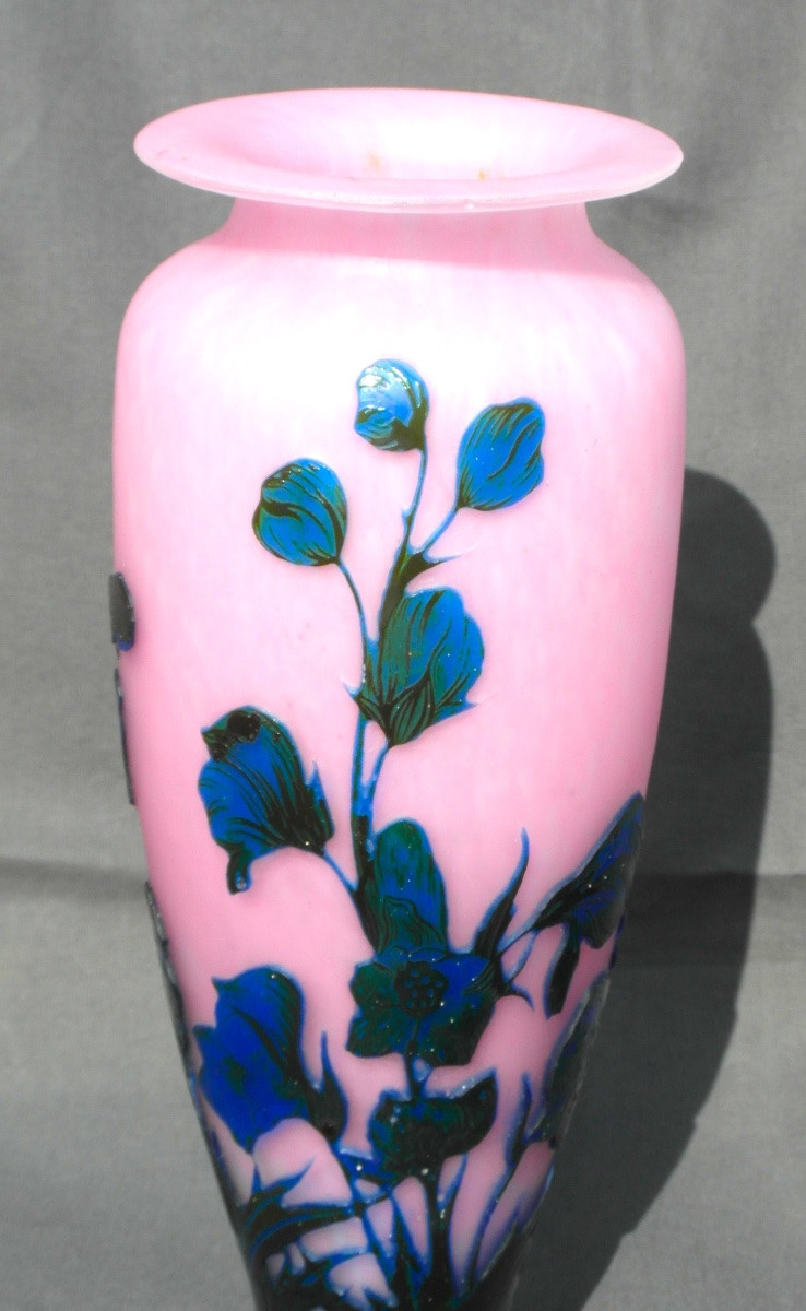 Vase à décor de fleurs des champs, gravé, par Delatte, vers 1920, era Daum Galle muller-photo-3