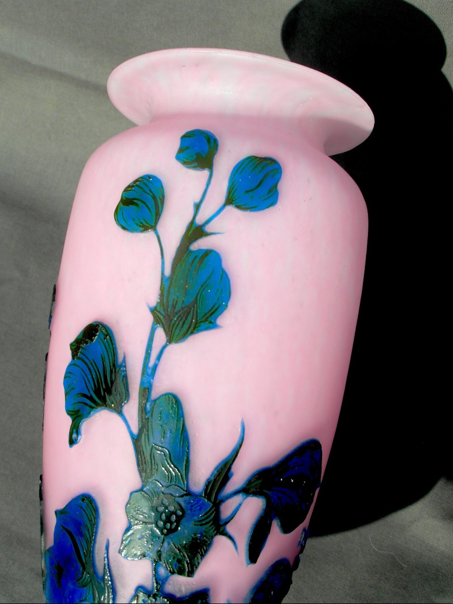 Vase à décor de fleurs des champs, gravé, par Delatte, vers 1920, era Daum Galle muller-photo-4