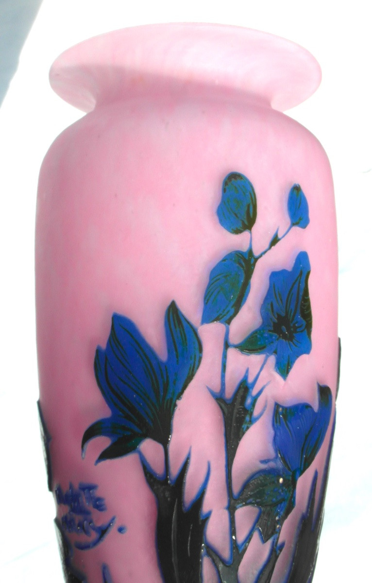 Vase à décor de fleurs des champs, gravé, par Delatte, vers 1920, era Daum Galle muller-photo-7