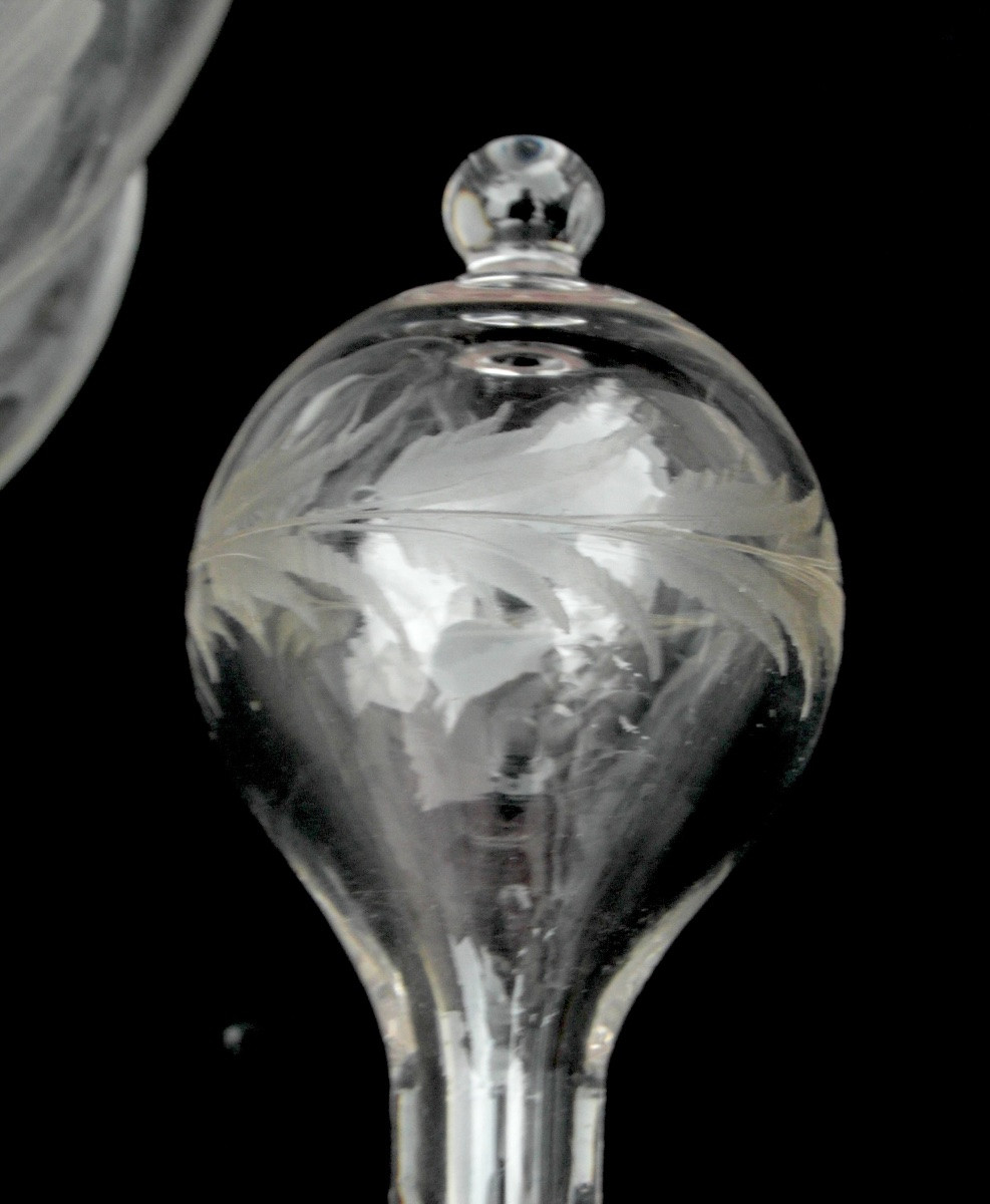 Crystal Decanter Reworked By Saint-louis, Circa 1880, Era Daum Baccarat Lalique-photo-5