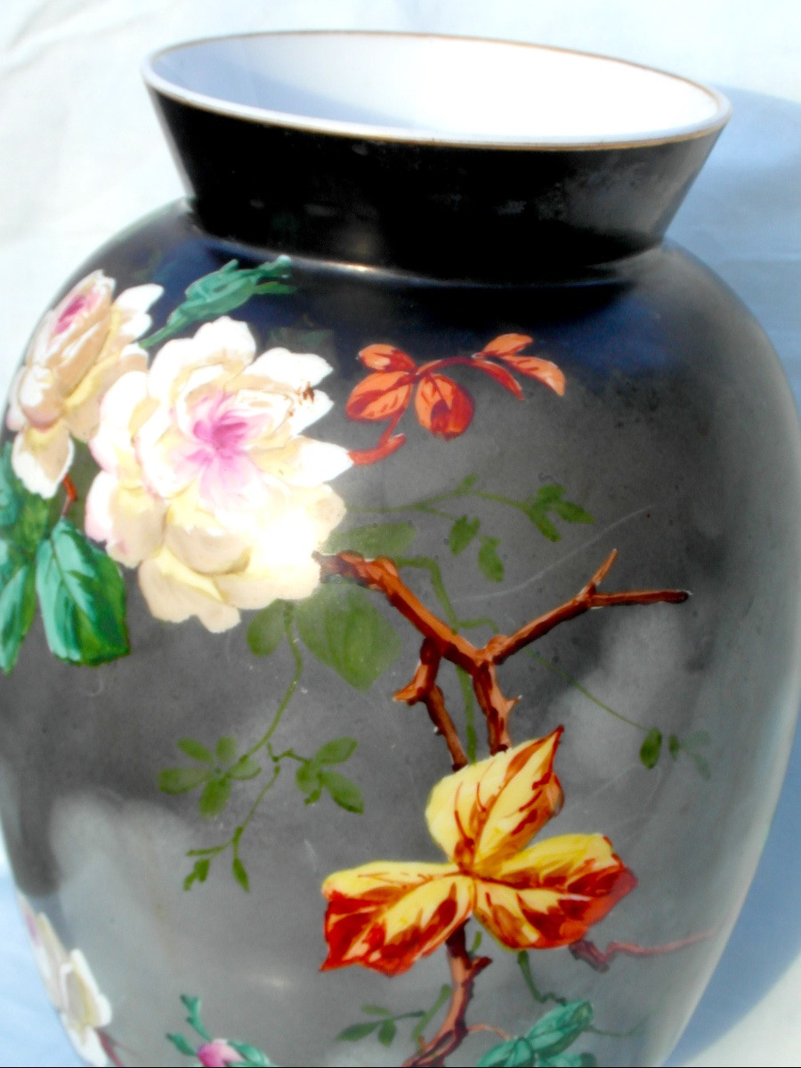 Vase en opaline à décor floral par Baccarat, vers 1880, era daum galle art-nouveau-photo-2