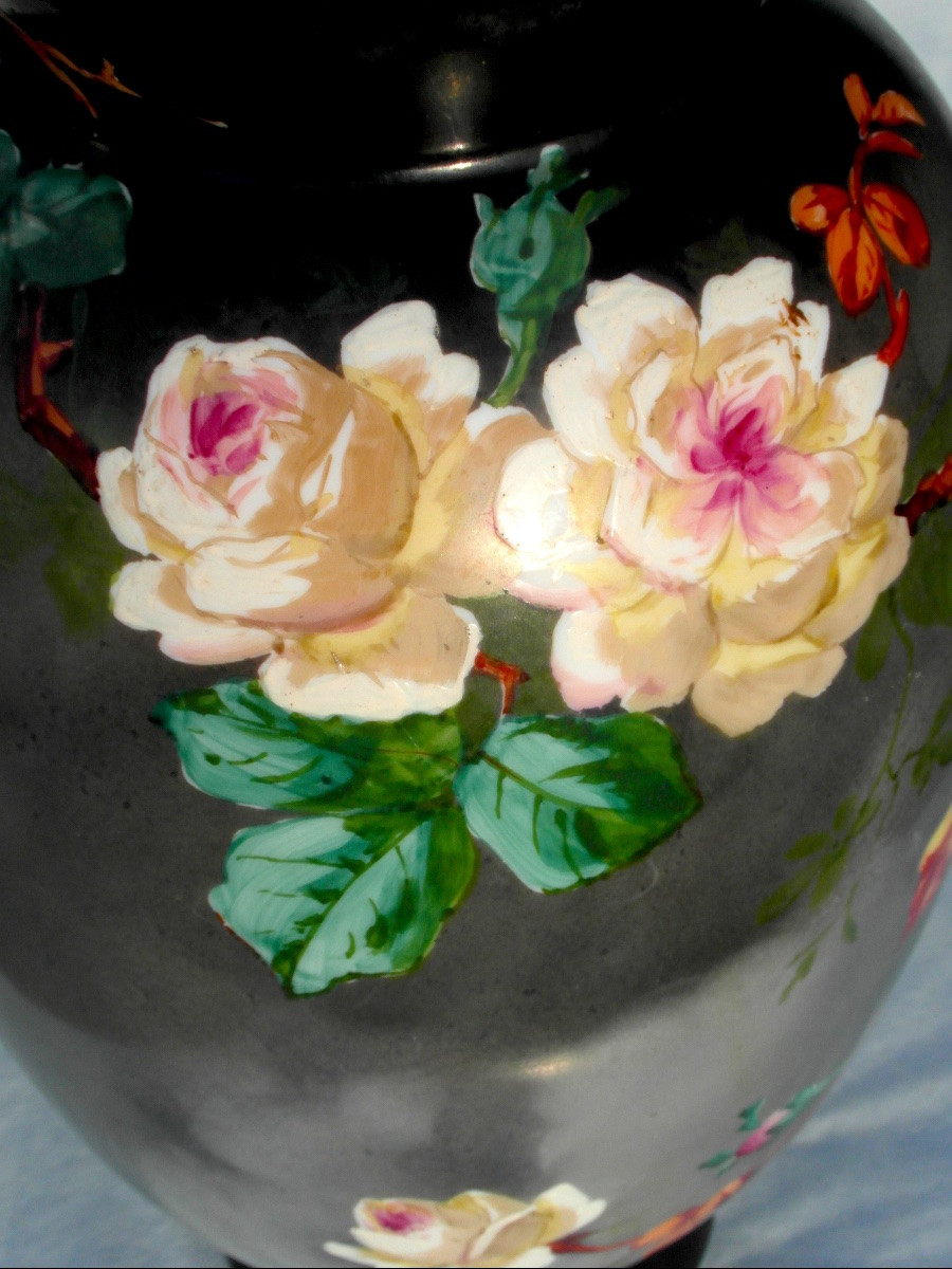 Vase en opaline à décor floral par Baccarat, vers 1880, era daum galle art-nouveau-photo-4