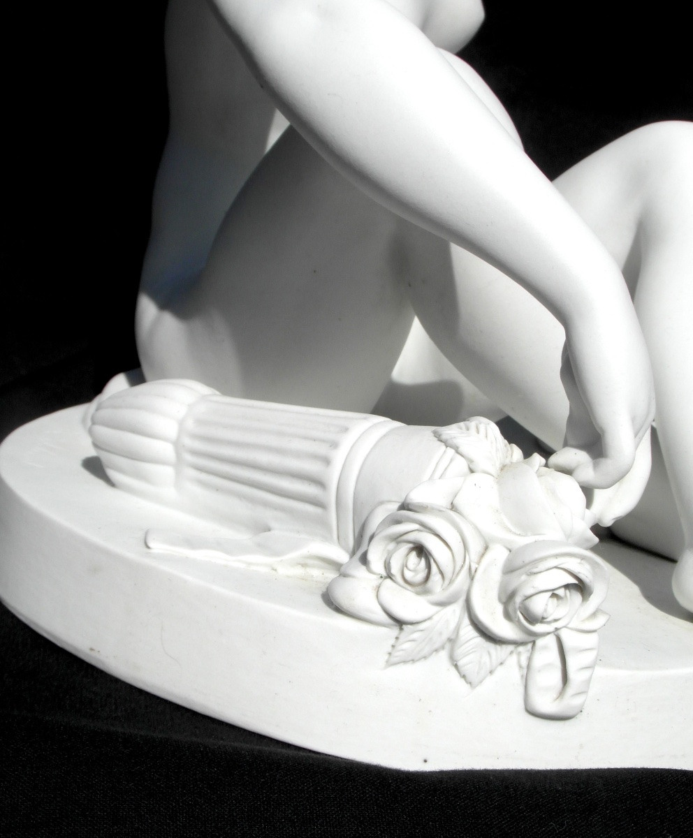 “venus With A Quiver Of Roses” In Biscuit De Sèvres By Falconet, Era Daum Leonard Pugi-photo-2