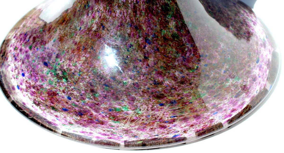 Vase aux raisins en applications par Ioan NEMTOI, hommage à daum, 75 cm de hauteur, 17,4 kg!-photo-7