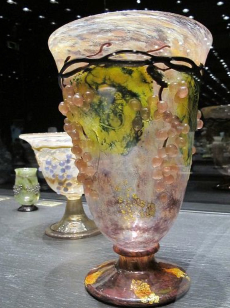 Vase aux raisins en applications par Ioan NEMTOI, hommage à daum, 75 cm de hauteur, 17,4 kg!-photo-8