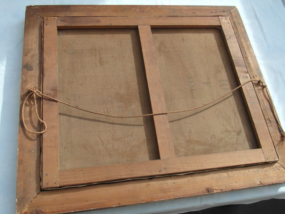 "cupid And The Three Graces" By Laigle, Dated 1901, Art Nouveau Period-photo-4