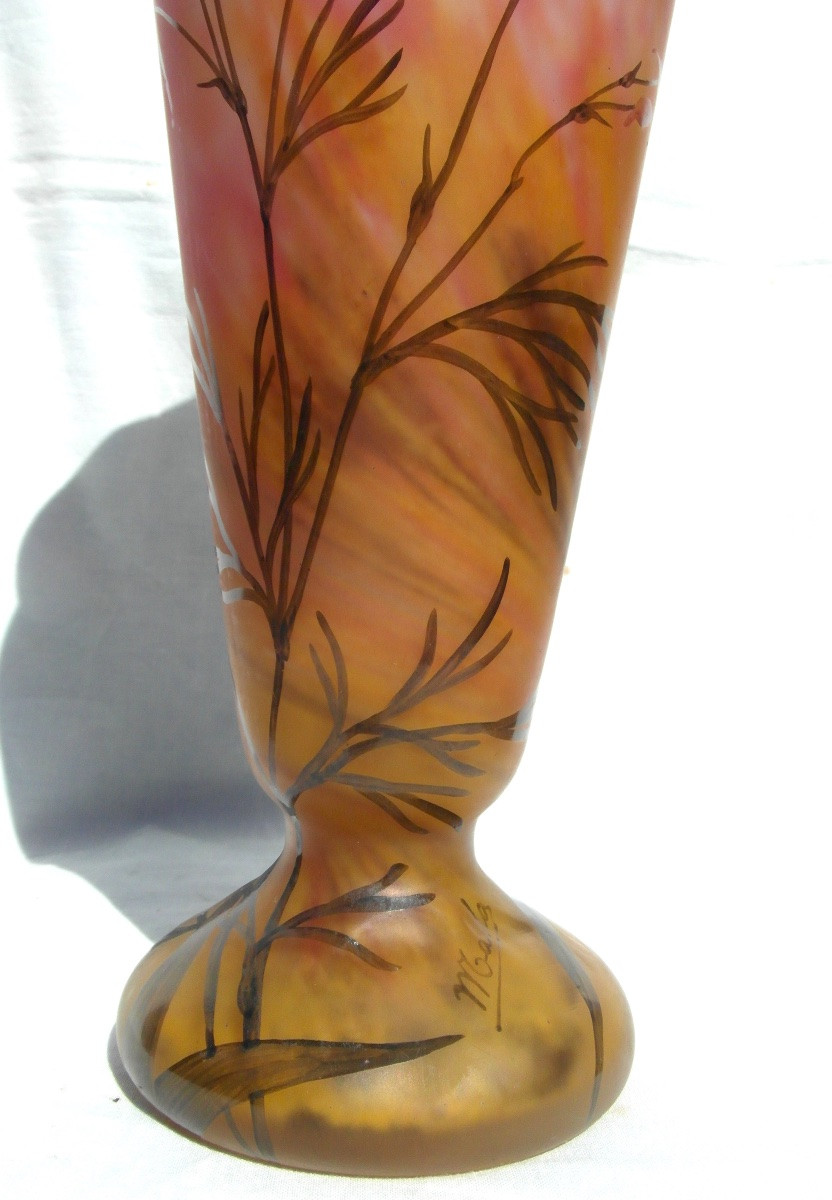 Vase Daum aux solanées,  verrerie belle étoile, vers 1920, era galle art-nouveau-photo-6