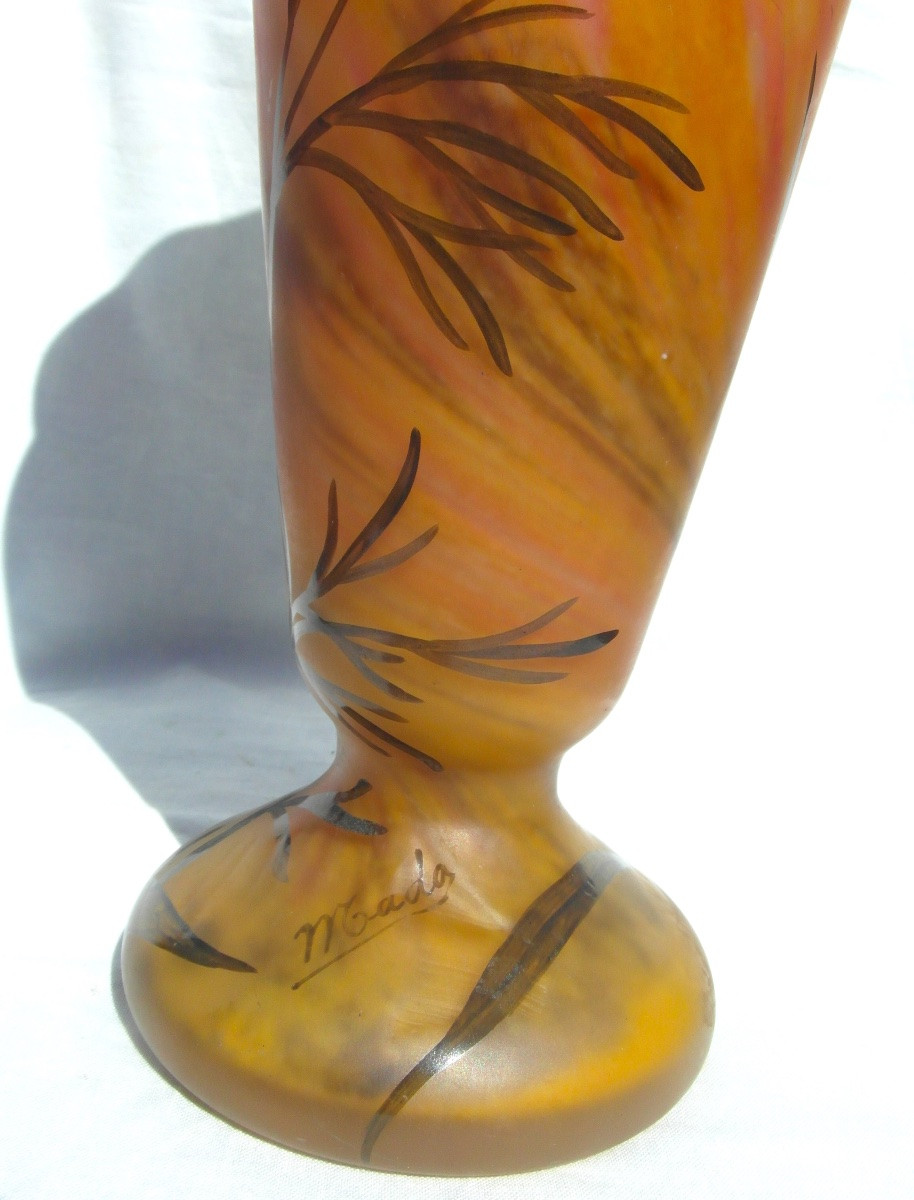 Vase Daum aux solanées,  verrerie belle étoile, vers 1920, era galle art-nouveau-photo-7