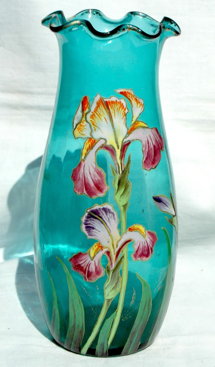 Vase Legras aux iris colorés, vers 1900, era daum galle-photo-2
