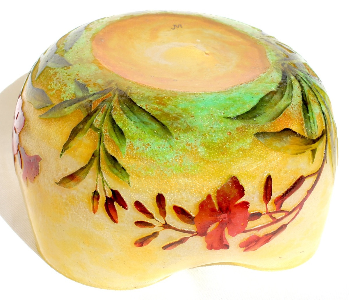 Polylobed Daum Goblet With Wallflowers, Circa 1905, Art-nouveau Galle Era-photo-6