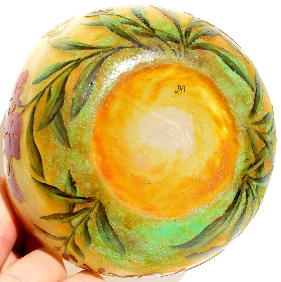 Polylobed Daum Goblet With Wallflowers, Circa 1905, Art-nouveau Galle Era-photo-8