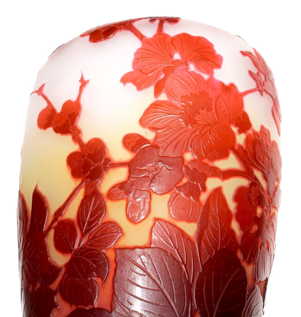 Galle Vase With Apple Blossoms, Perfect, Daum Era 1900 Art-nouveau-photo-4