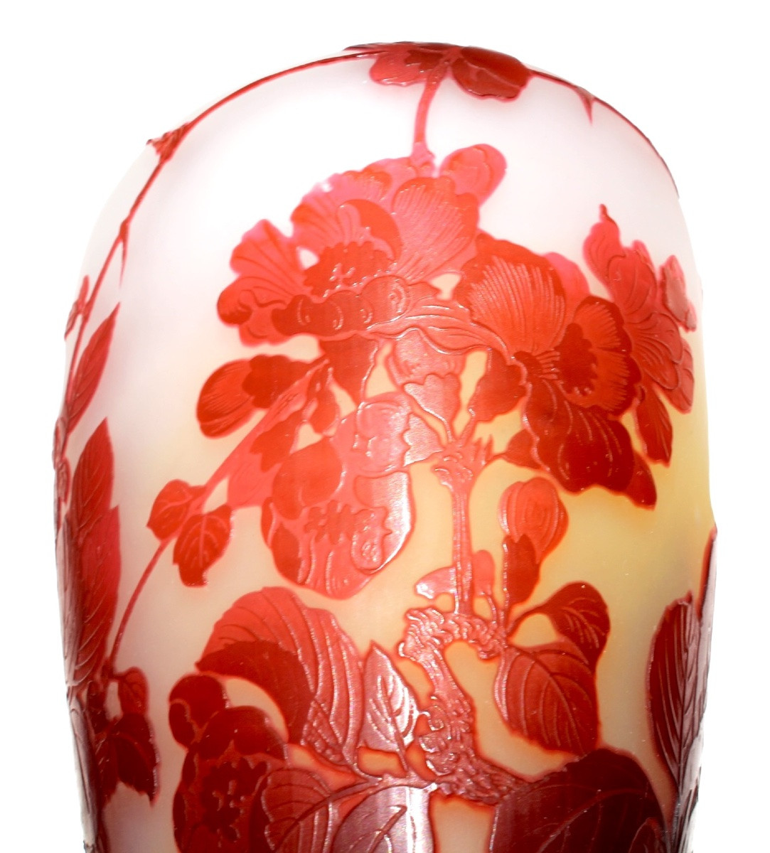 Galle Vase With Apple Blossoms, Perfect, Daum Era 1900 Art-nouveau-photo-5