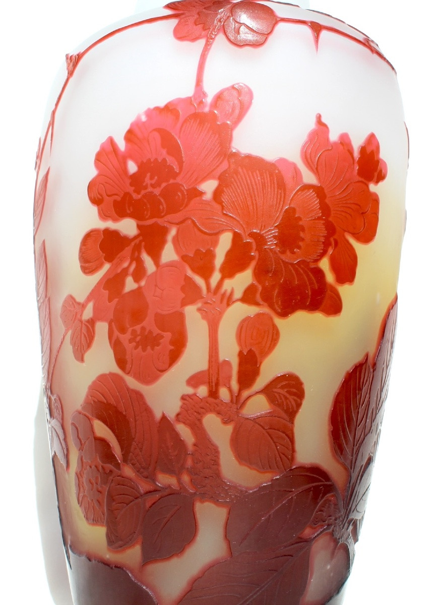 Galle Vase With Apple Blossoms, Perfect, Daum Era 1900 Art-nouveau-photo-6