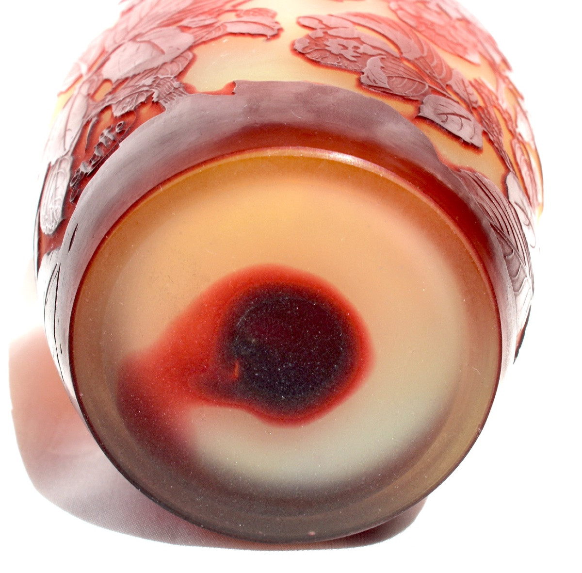 Galle Vase With Apple Blossoms, Perfect, Daum Era 1900 Art-nouveau-photo-8