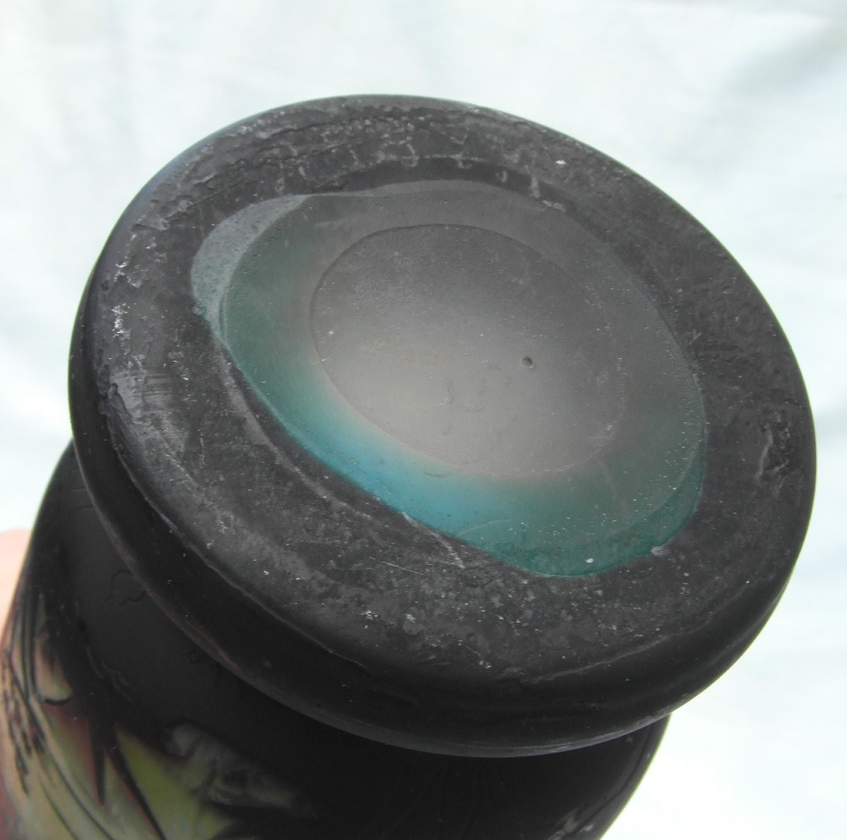 Vase With Lacustrine Decoration Entirely Engraved By Daum, Circa 1910, Art-nouveau Galle Era-photo-8