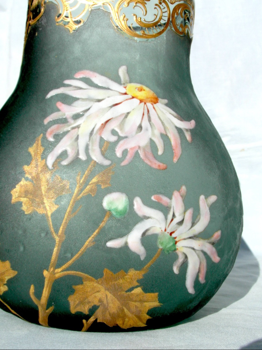 Vase 1900 aux chrysanthèmes par Montjoye, era DAUM galle legras -photo-3