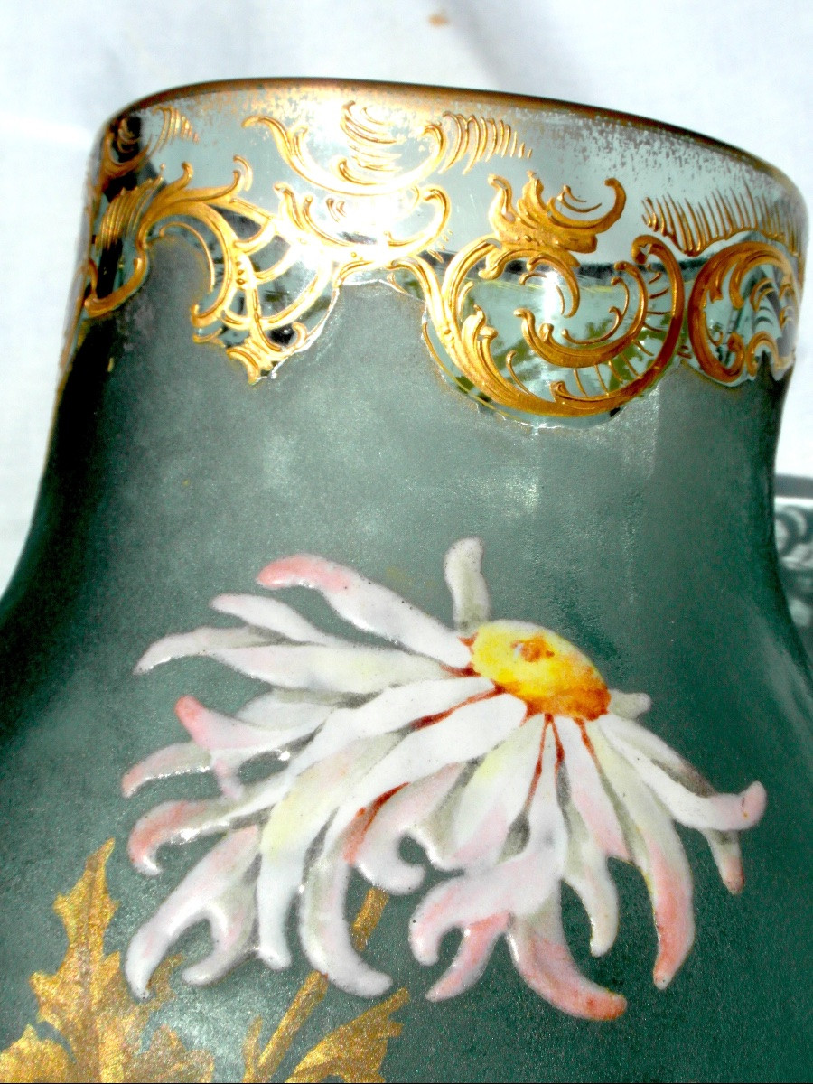 Vase 1900 aux chrysanthèmes par Montjoye, era DAUM galle legras -photo-4