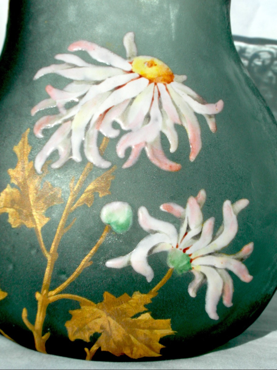 Vase 1900 aux chrysanthèmes par Montjoye, era DAUM galle legras -photo-1