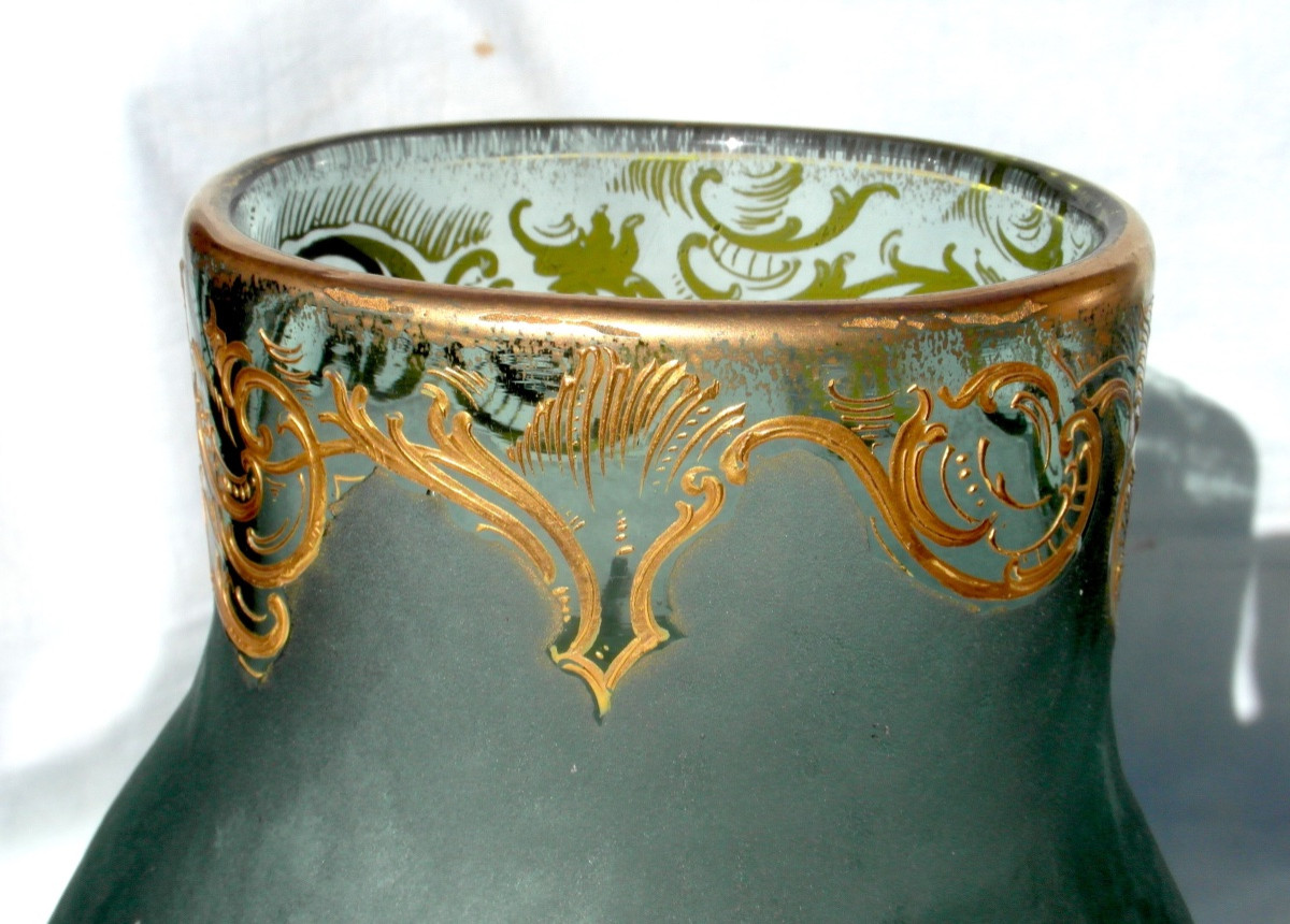 Vase 1900 aux chrysanthèmes par Montjoye, era DAUM galle legras -photo-5