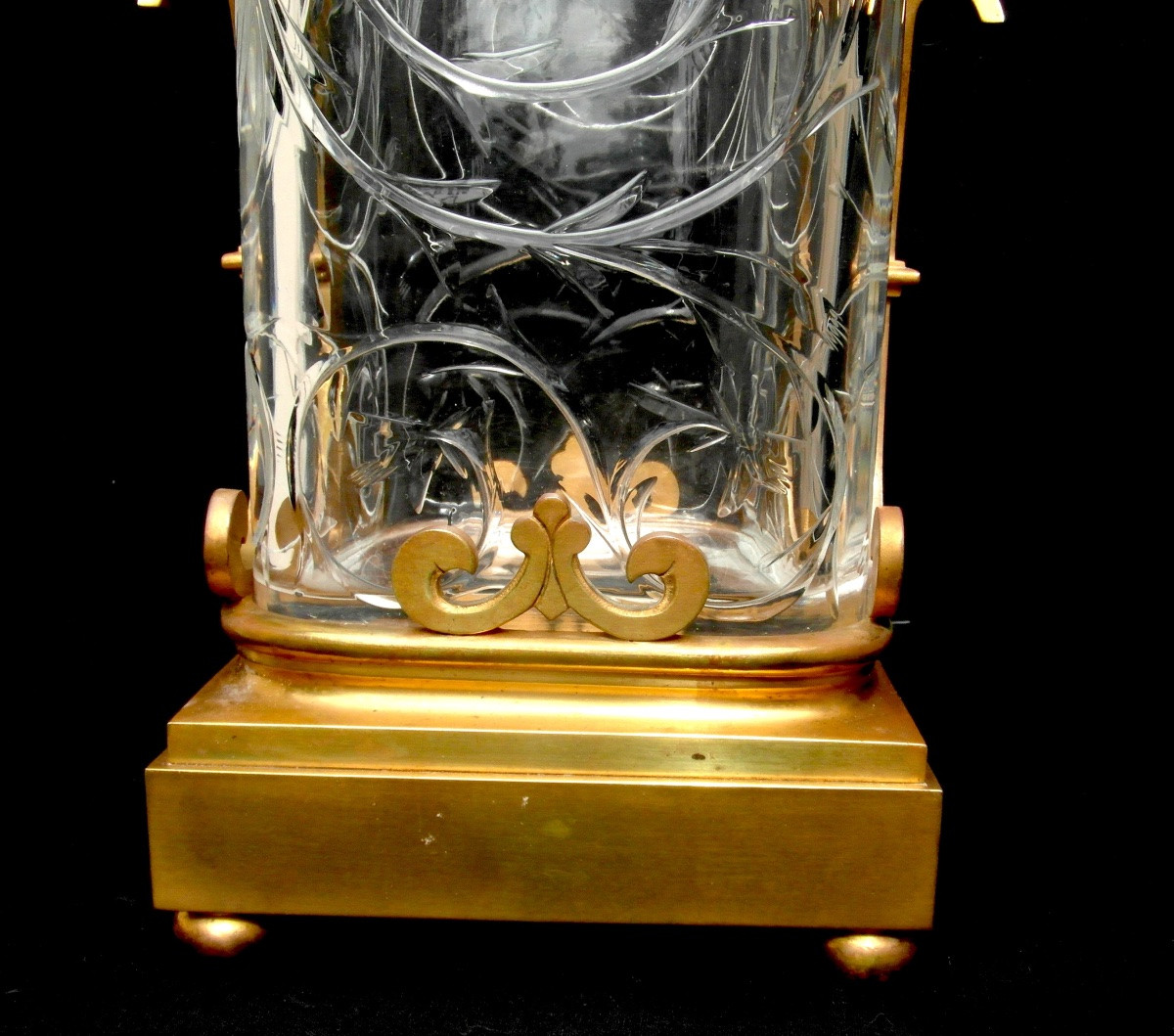 Grand vase baccarat monture bronze pour l'escalier de cristal, vers 1880, era DAUM GALLE -photo-3
