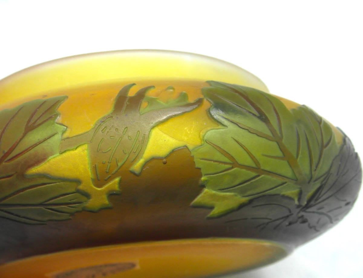 Art-nouveau Candy Box With Blue Columbines By Galle, Perfect, Daum Era 1900-photo-4