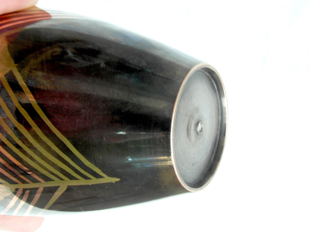 Art-deco Brassware Vase With Geometric Decoration, Circa 1930, Dunand Christofle Era,-photo-7