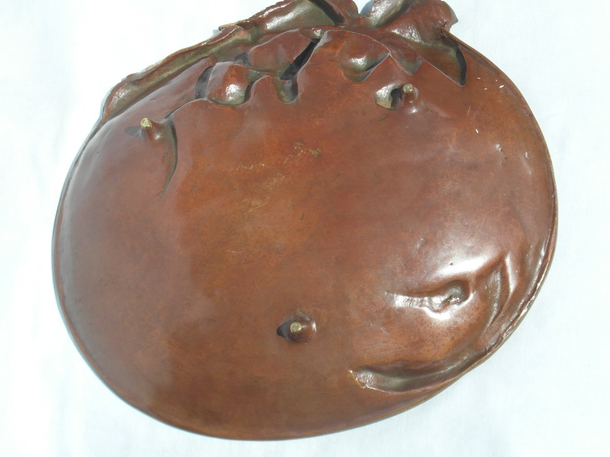 Art-nouveau Cup In Bronze 2 Patinas -photo-7