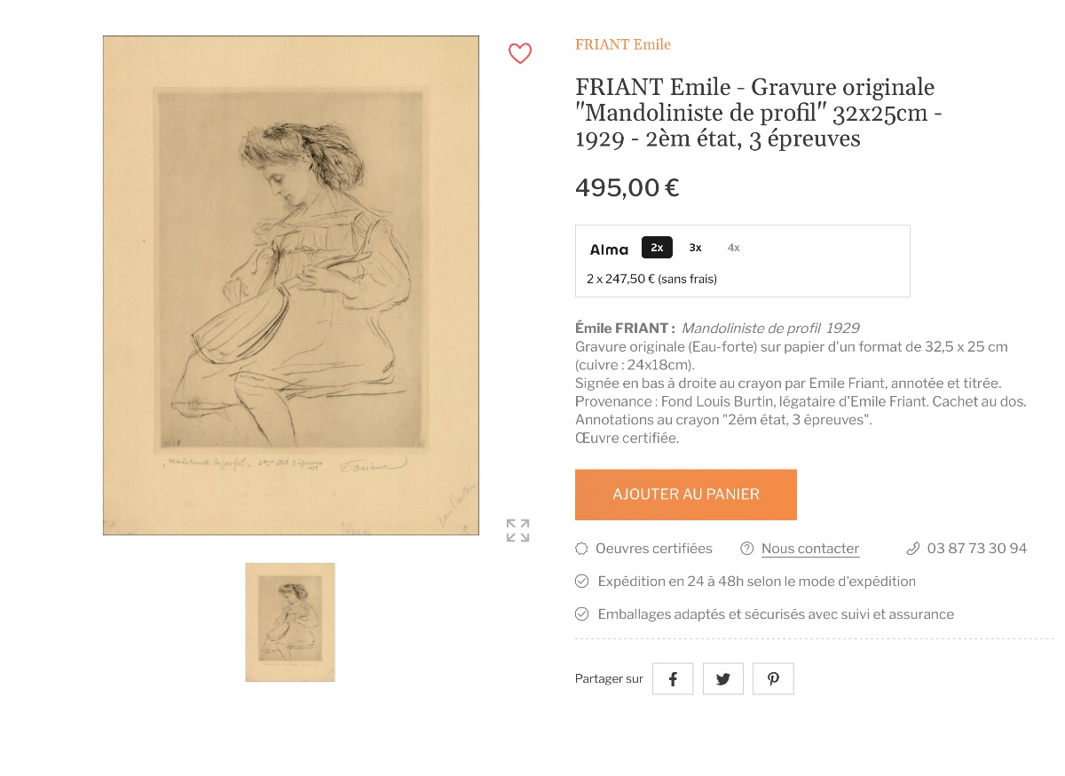 Engraving By Emile Friant -photo-4