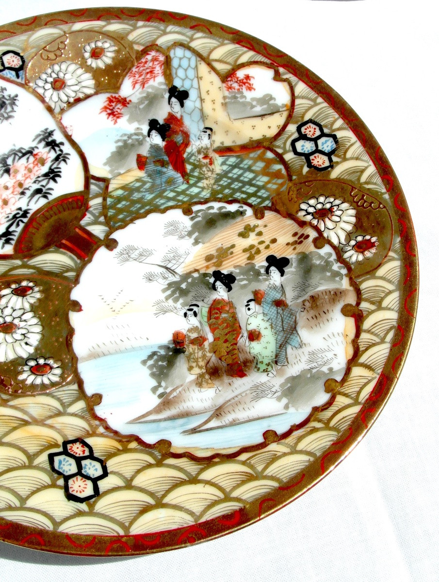 Complete Eggshell Porcelain Coffee Set In Satsuma, Meji Period, Circa 1900-photo-4