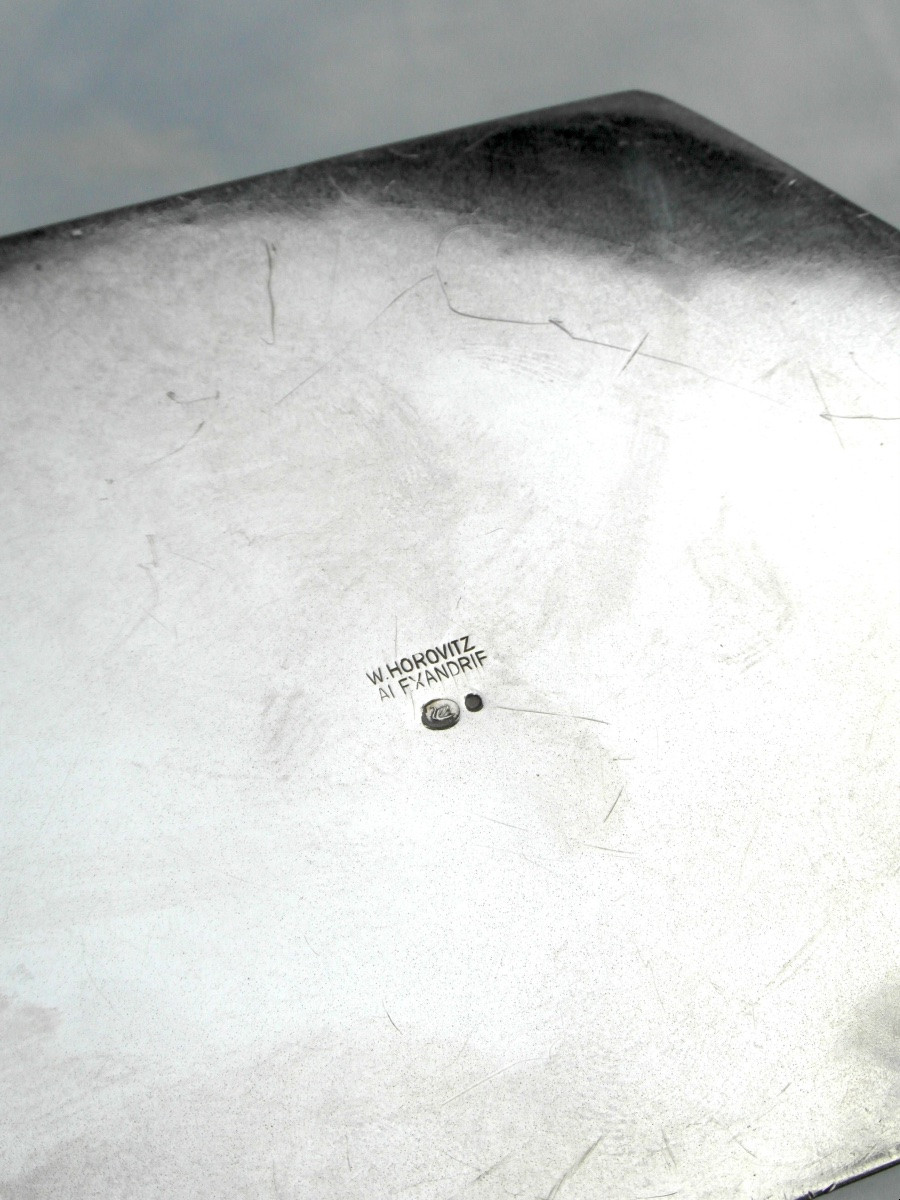  Boite à Thé Art-déco En Argent Massif , Par W.horovitz, Era 1920 Jensen Puiforcat-photo-7