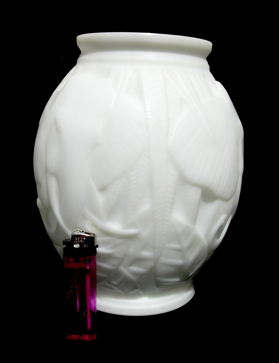 Art-deco Elephant Vase By Pierre d'Avesn, Daum Galle Era 1930-photo-2