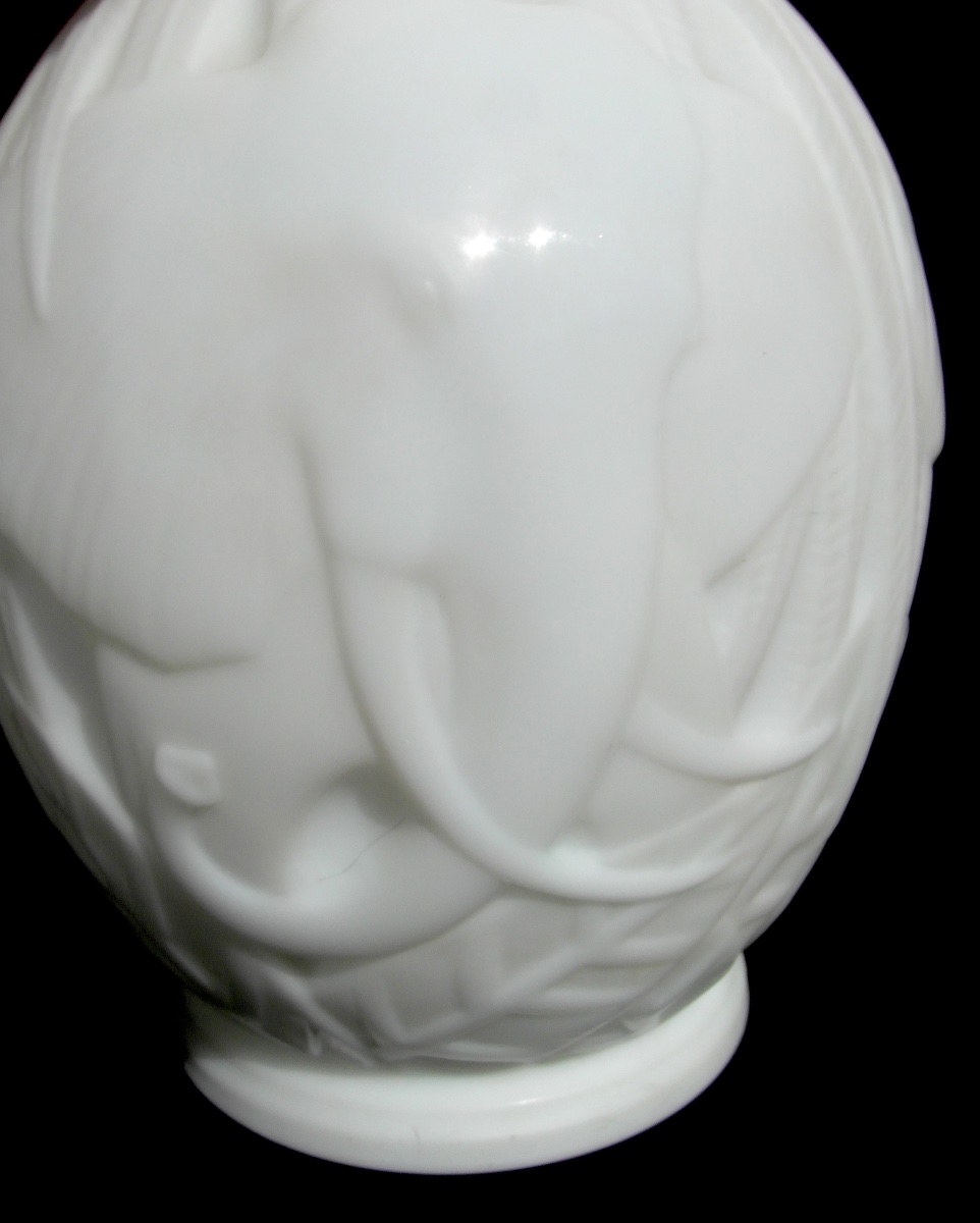 Art-deco Elephant Vase By Pierre d'Avesn, Daum Galle Era 1930-photo-4