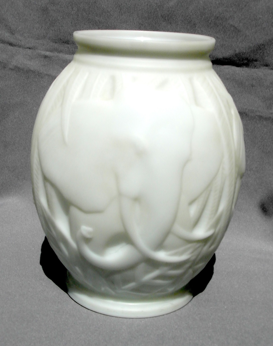 Art-deco Elephant Vase By Pierre d'Avesn, Daum Galle Era 1930-photo-4