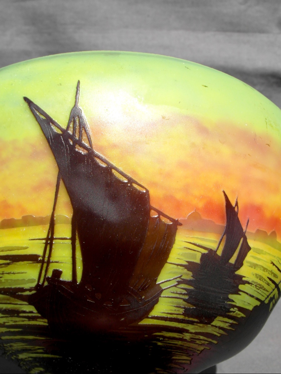 Daum 3-color Goblet, -photo-1