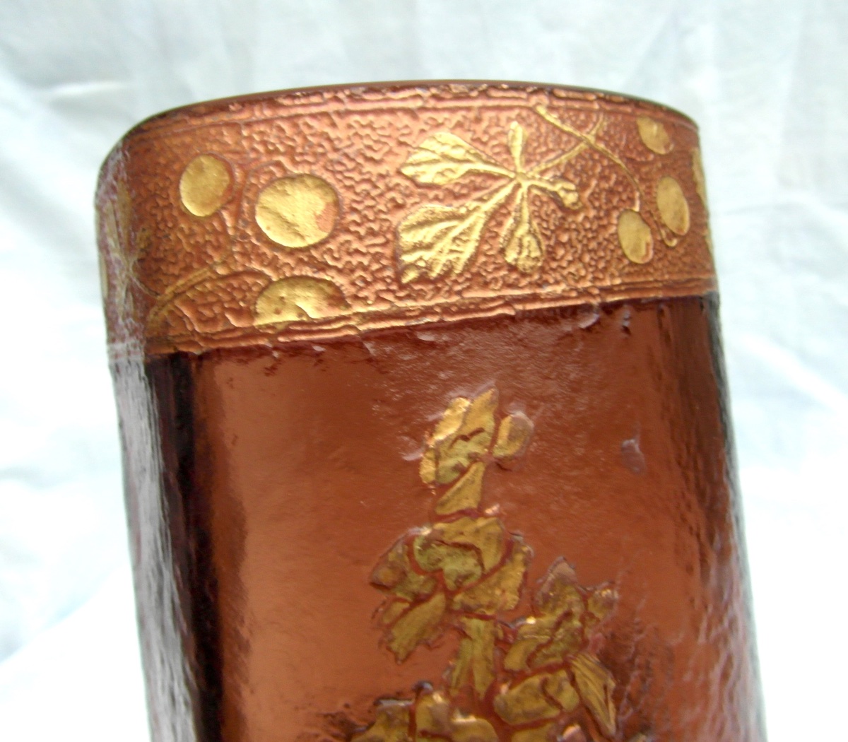 Vase 1900 à décor de marronniers gravés à l'acide, era legras daum galle-photo-4