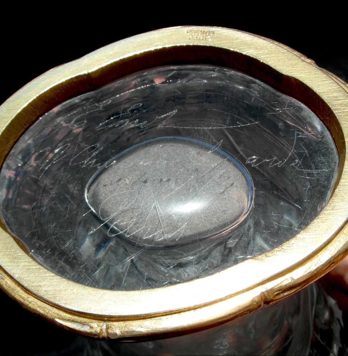 Vase Decorated With Irises, Carved By Eugène Michel; Bronze Mount By Enot, Circa 1900, Daum Era-photo-5