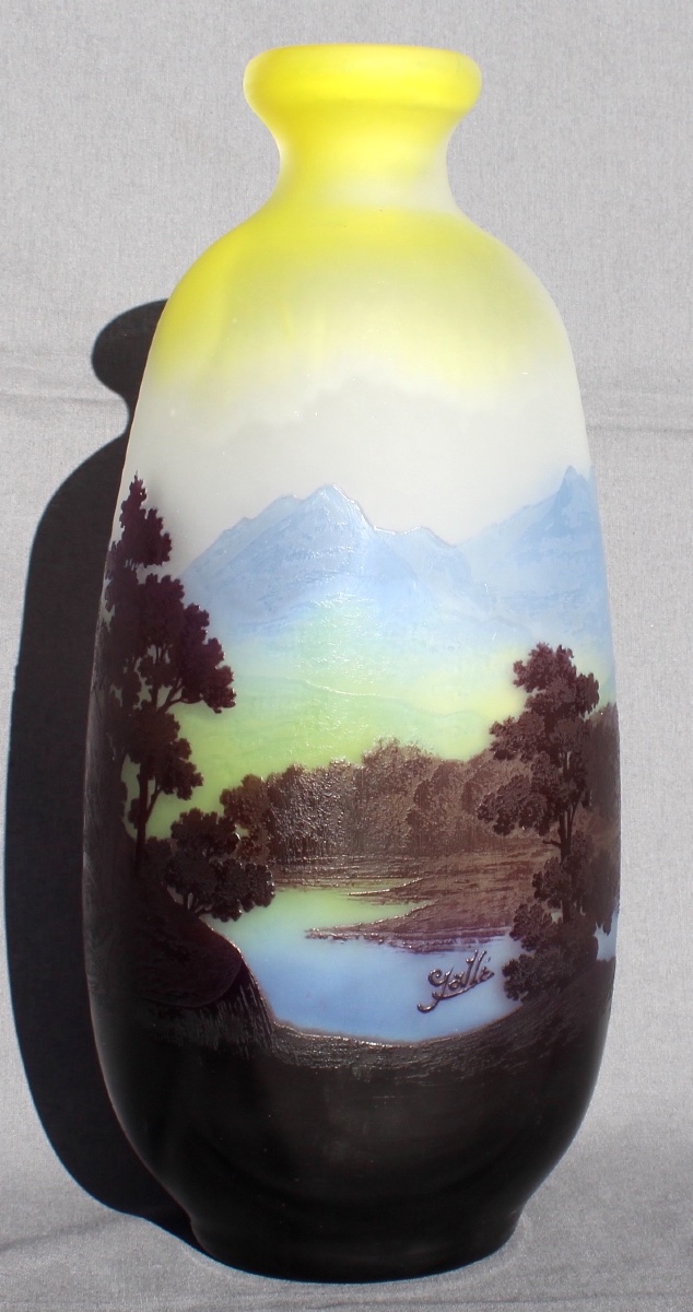 Large Vase, 1900 By émile Gallé, Décor Told "vosgien", Perfect, Era Daum Art-nouveau-photo-2