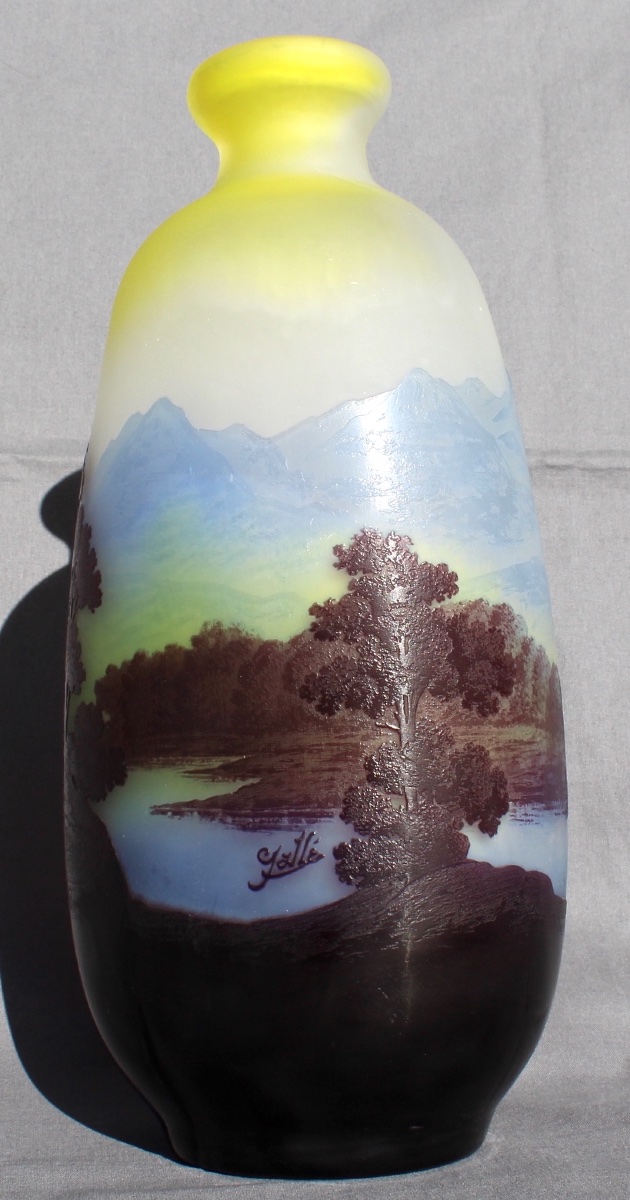 Large Vase, 1900 By émile Gallé, Décor Told "vosgien", Perfect, Era Daum Art-nouveau-photo-3