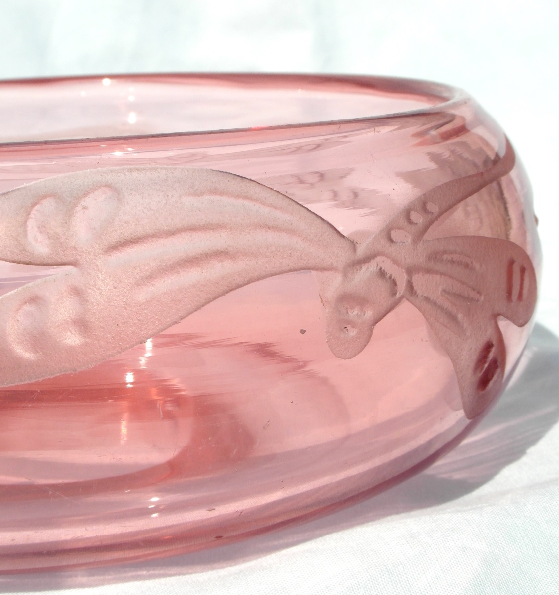 Engraved Legras Art Deco Goblet, -photo-4