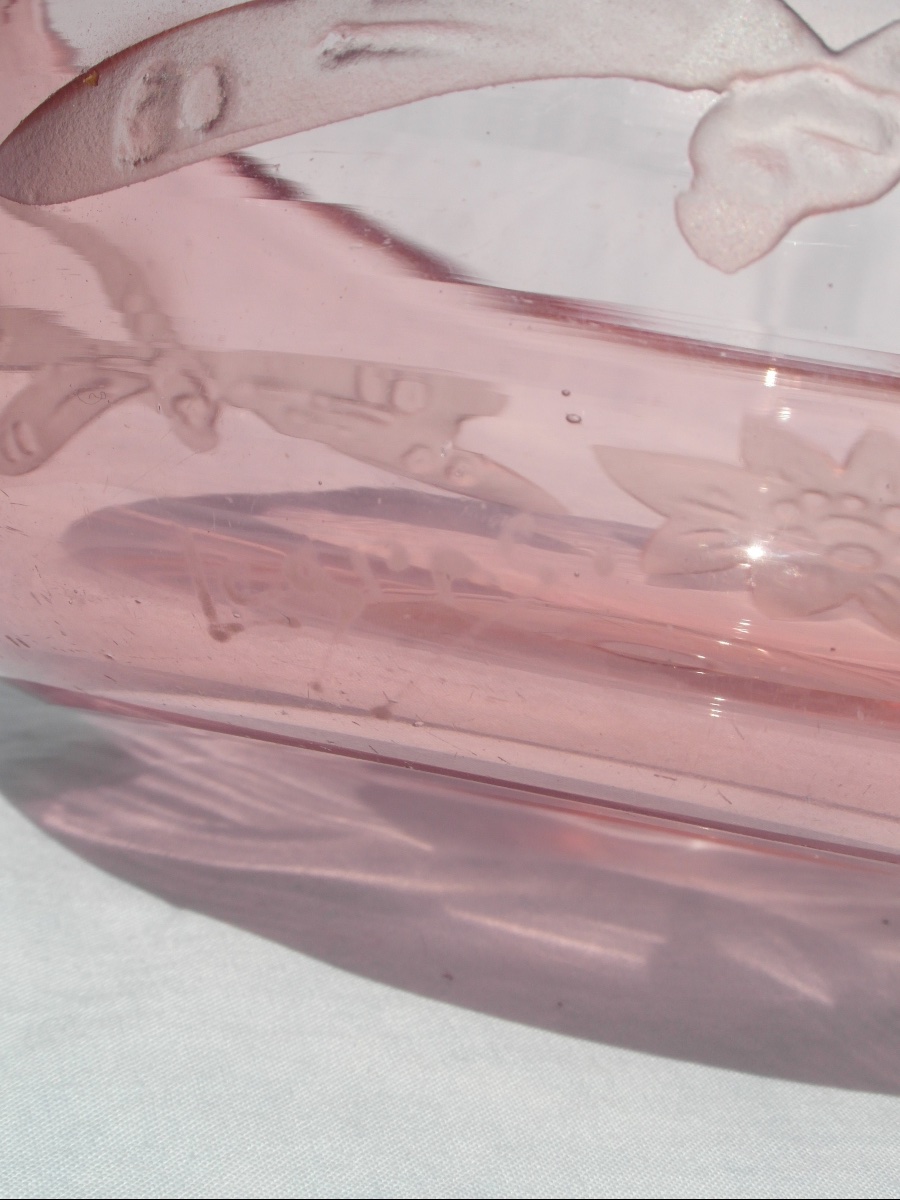 Engraved Legras Art Deco Goblet, -photo-5