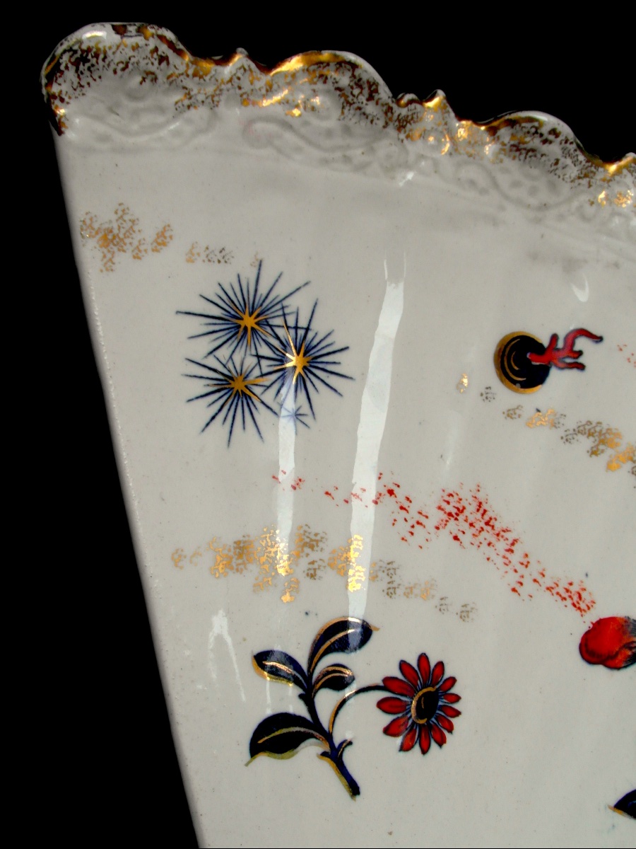 Grande coupe art-nouveau japonisante en KG Lunéville 40 cm, vers 1890, parfaite, era Galle daum-photo-7