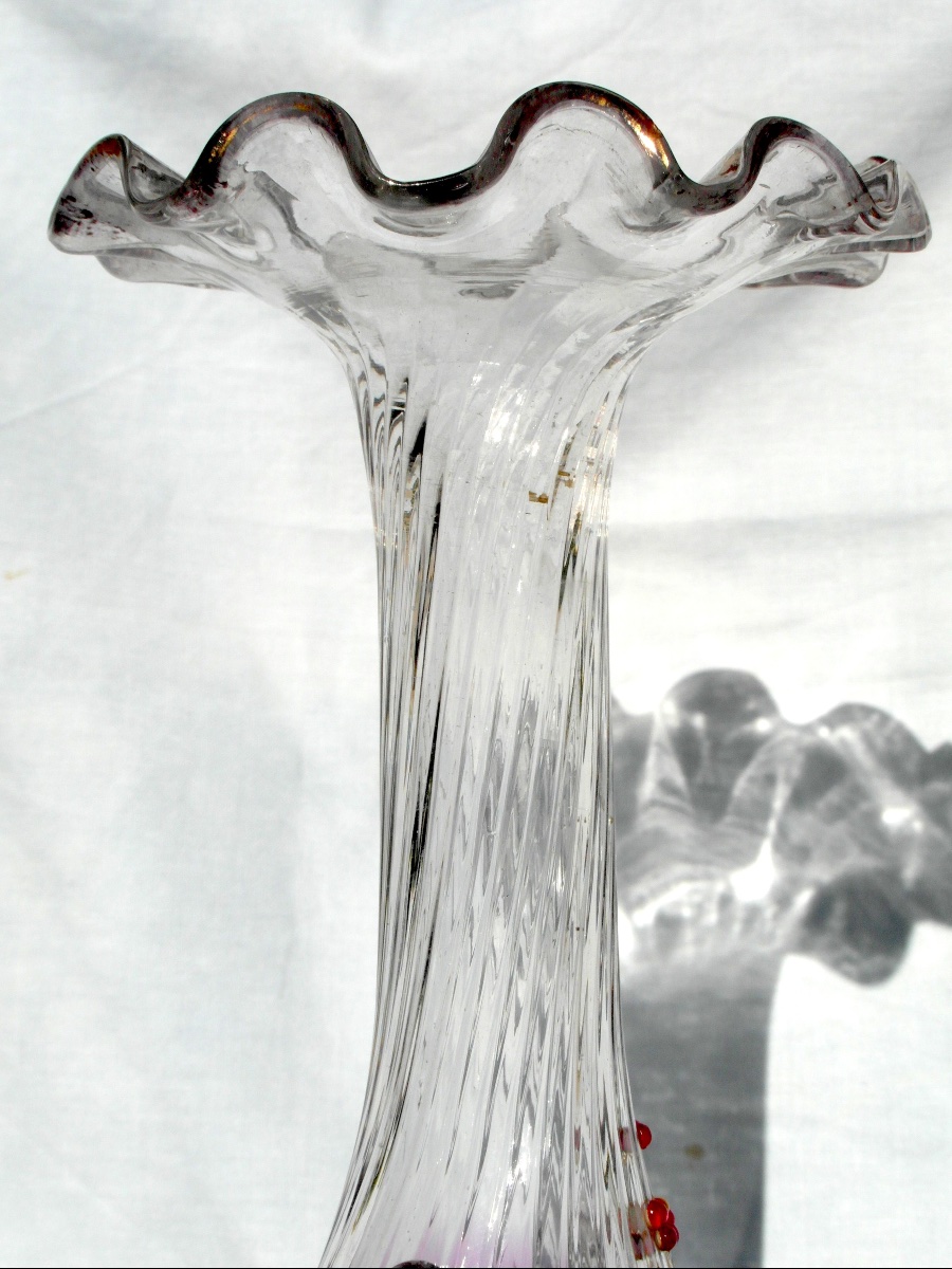 Original Legras Vase With Daisies And Embellishments, Circa 1900, Daum-galle Era-photo-4