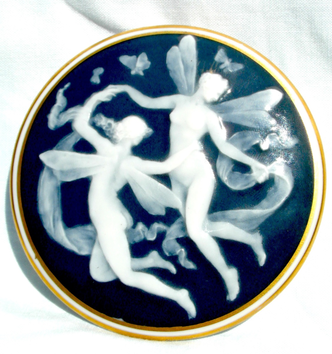 Boite " la danse des fées" par M. Chaufriasse,  Joe Descomps sculpteur, double signature.-photo-2