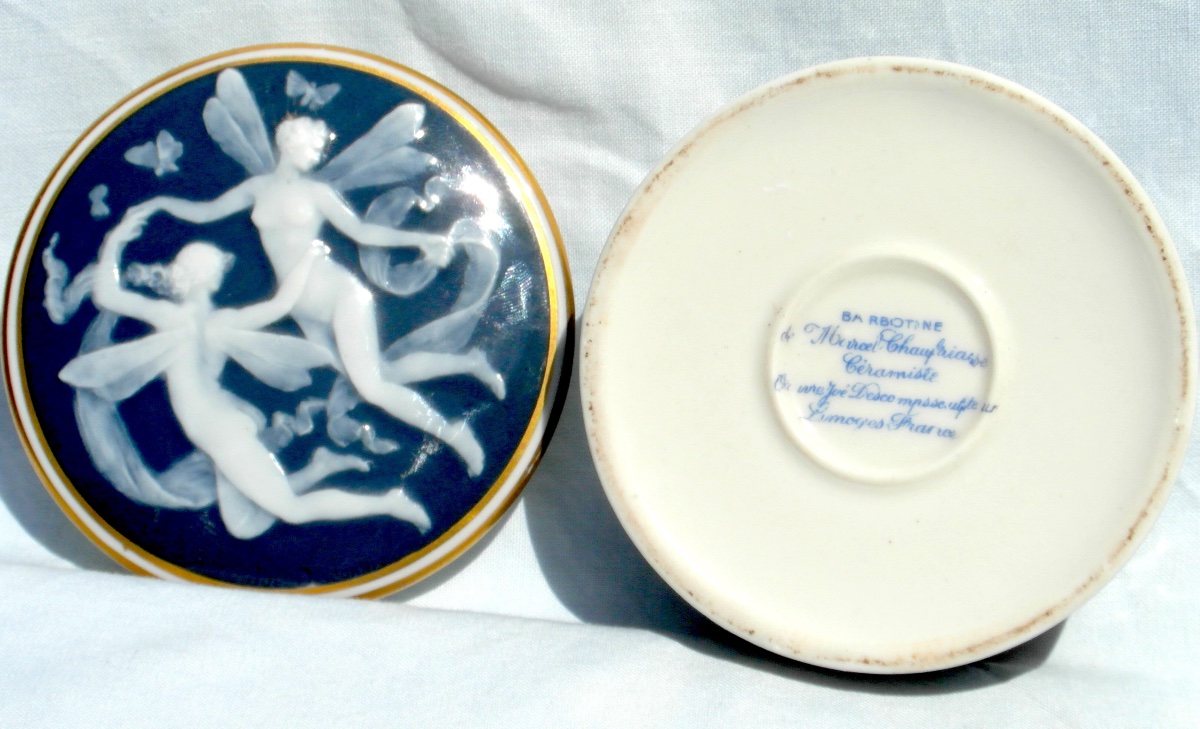 Boite " la danse des fées" par M. Chaufriasse,  Joe Descomps sculpteur, double signature.-photo-3
