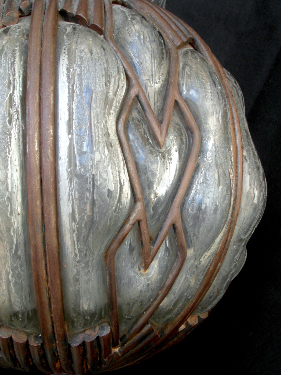 Important vase Art-déco Daum Et Majorelle, Parfait, 37 Cm, 10 Kilos, Era Galle 1920-photo-3