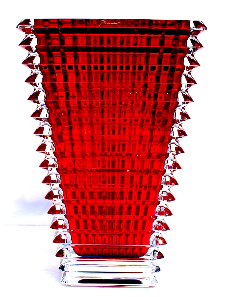 Red Baccarat "eye" Vase, Large 30 Cm Model, In Perfect Condition, 5.6 Kg, Formerly Daum Lalique -photo-7