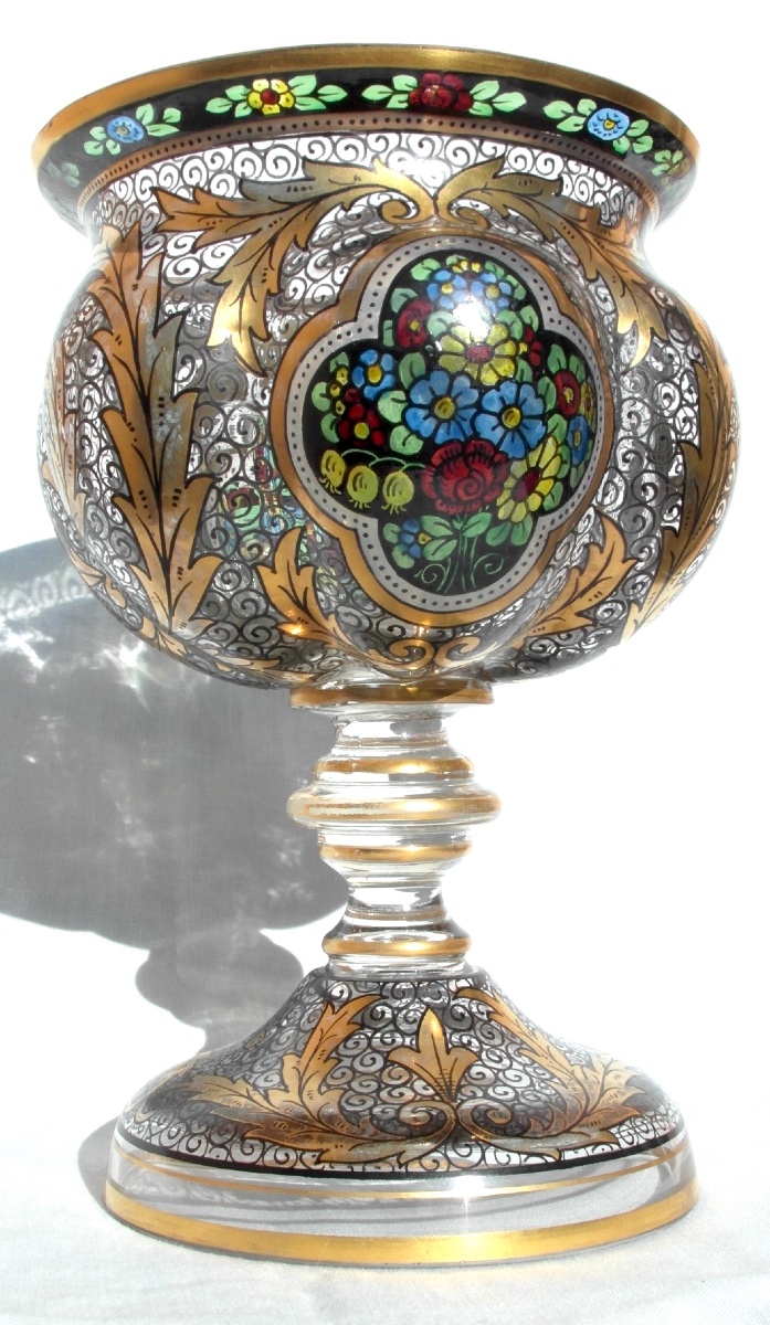Vase De Julius Muhlhaus, Verre De Boheme, Haida, 1910, Parfait, Era Daum Galle -photo-2