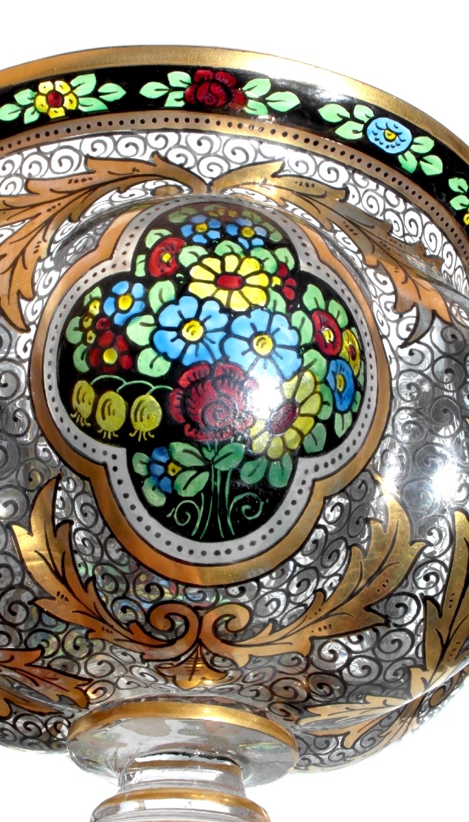 Vase De Julius Muhlhaus, Verre De Boheme, Haida, 1910, Parfait, Era Daum Galle -photo-3
