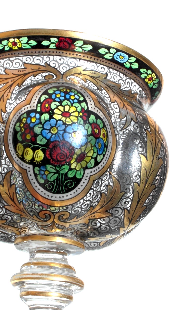 Vase De Julius Muhlhaus, Verre De Boheme, Haida, 1910, Parfait, Era Daum Galle -photo-4